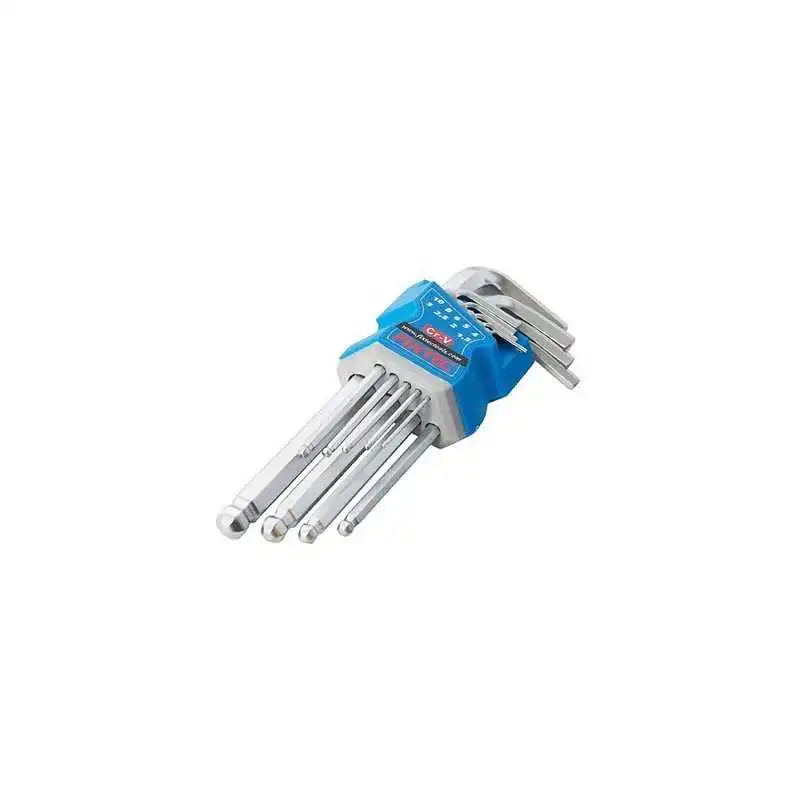 CLE MALE SIX PANS TETE SPHERIQUE JEU DE 9 PIECES COURT FIXTEC