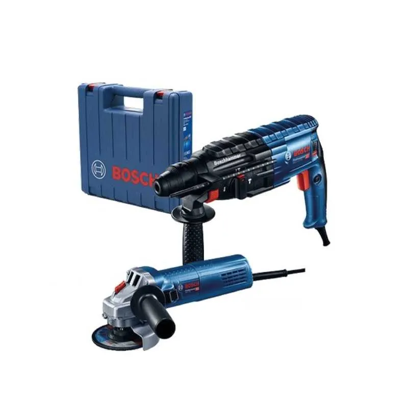 KIT MARTEAU PERFORATEUR SDS PLUS ET MEULEUSE ANGULAIRE GBH2-24+GWS750-115 BOSCH